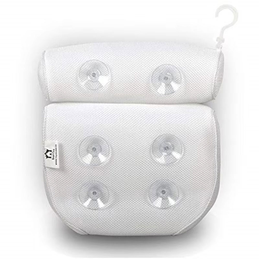Oreiller De Bain Gonflable Avec Ventouses - Coussin Confortable Pour Spa Ou Baignoire (35x20 Cm)