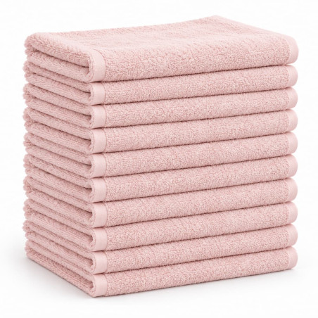 Lot de 10 serviettes invité en bambou 30 x 50 cm – Rose quartz