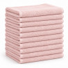 Lot de 10 serviettes invité en bambou 30 x 50 cm – Rose quartz