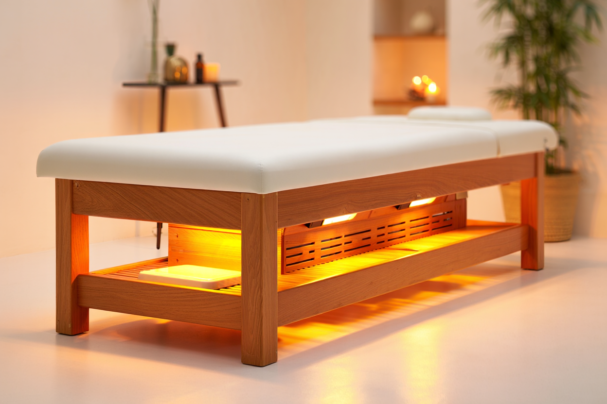 Table de massage chauffante professionnelle avec système de chauffage intégré