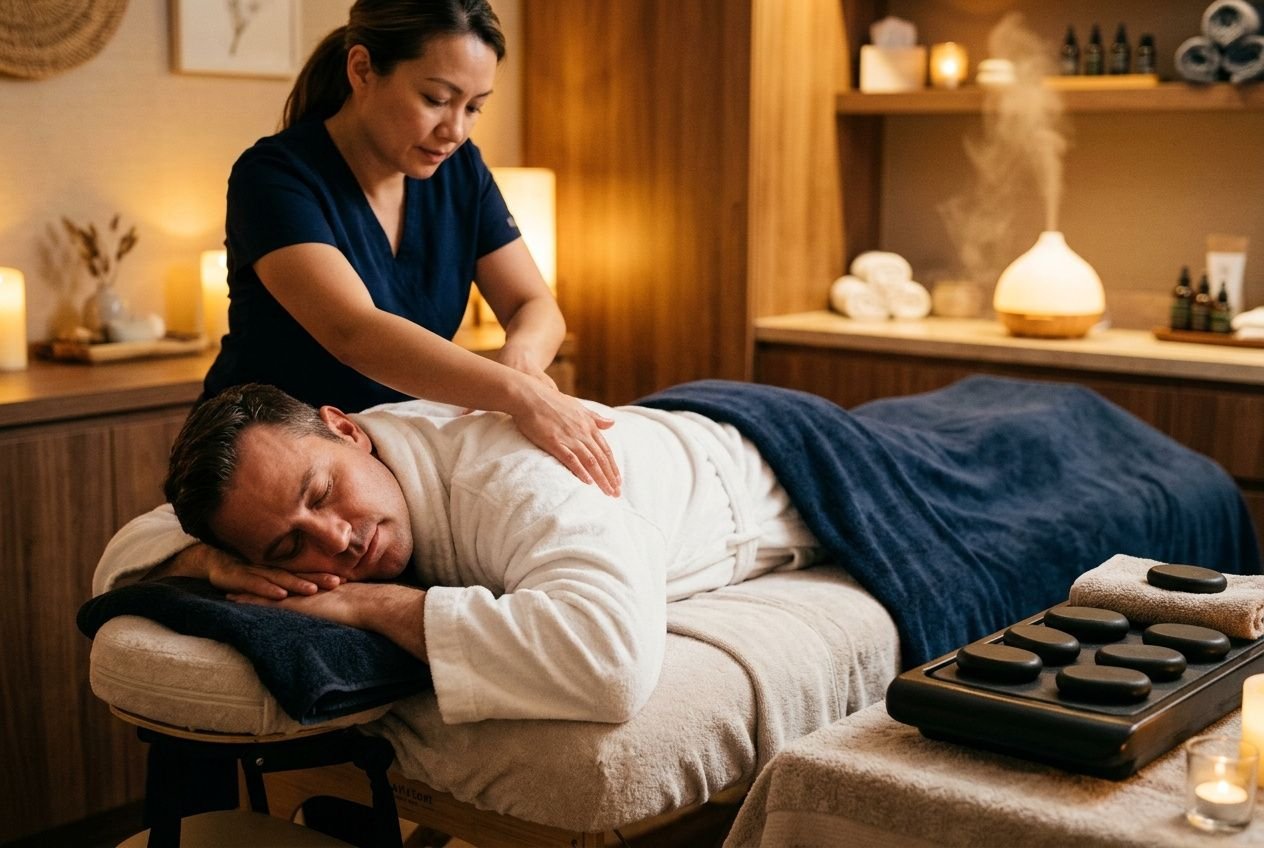 Massage relaxant corps entier pour homme : détente totale